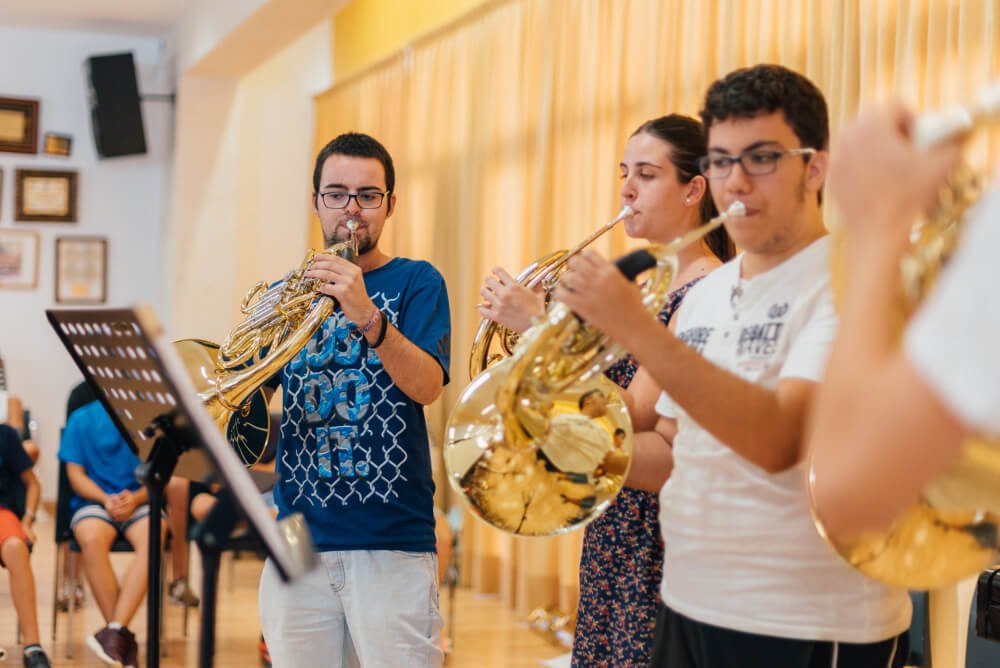 Presentación: profesores del curso de trompa 2018